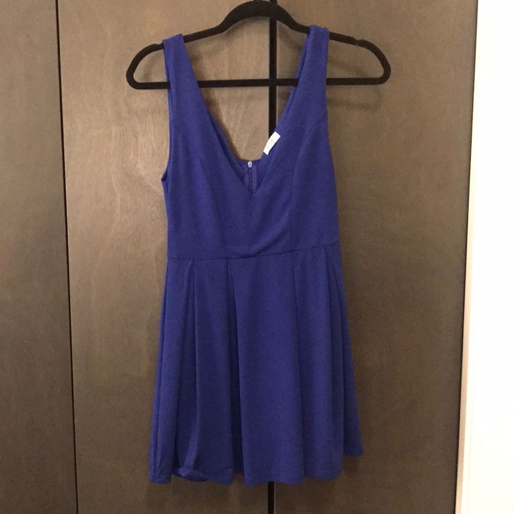 Tobi plunge neck skater dress